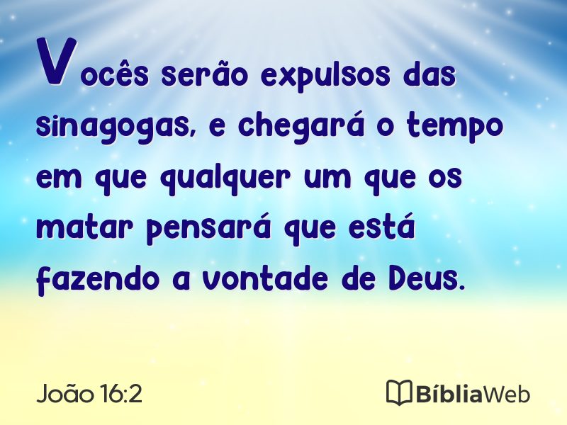 João 16:2 em imagem para compartilhar