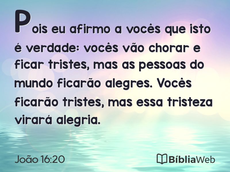 João 16:20 em imagem para compartilhar