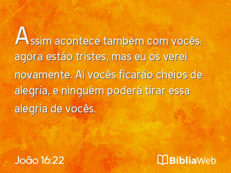 João 16:22 em imagem para compartilhar