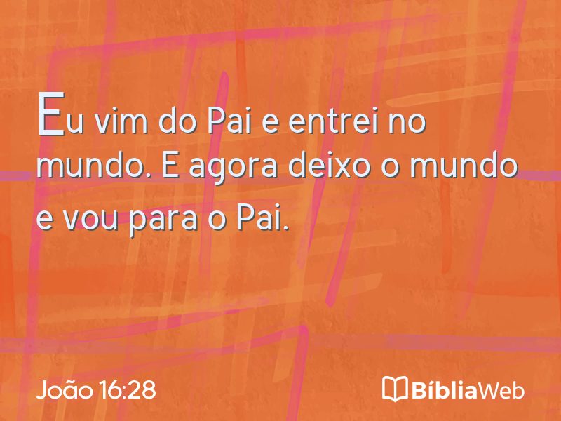 João 16:28 em imagem para compartilhar