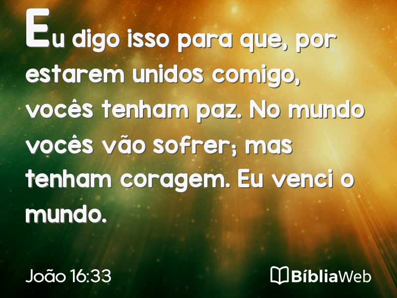 João 16:33 em imagem para compartilhar