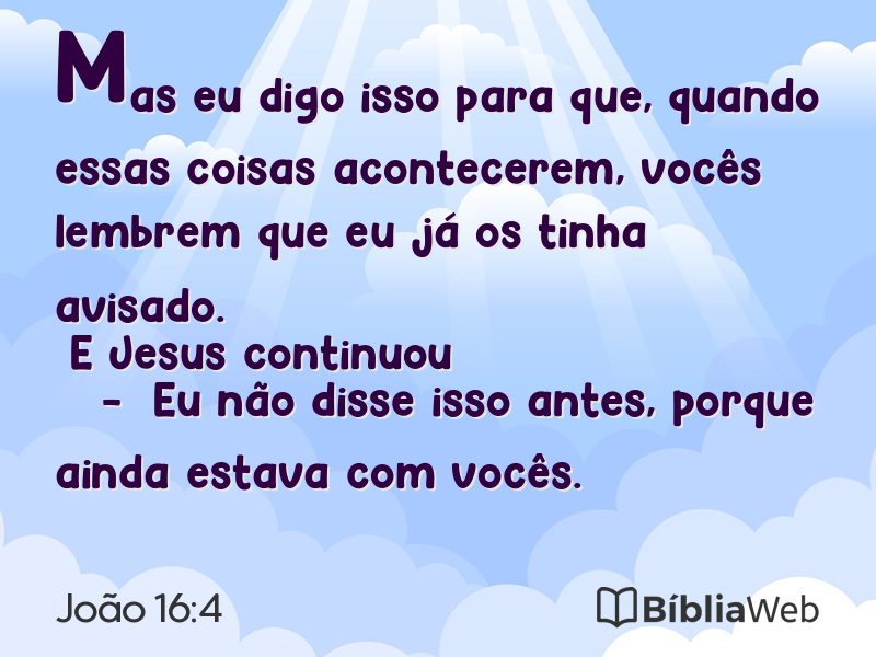 João 16:4 em imagem para compartilhar