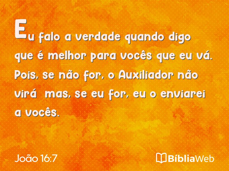 João 16:7 em imagem para compartilhar