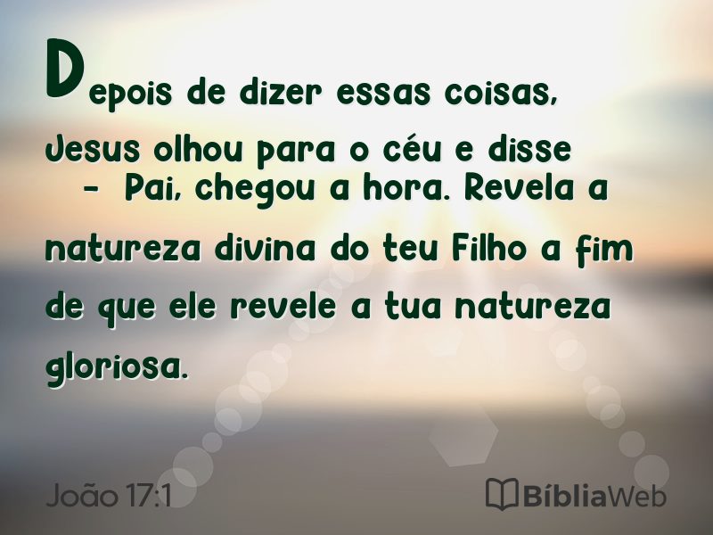 João 17:1 em imagem para compartilhar