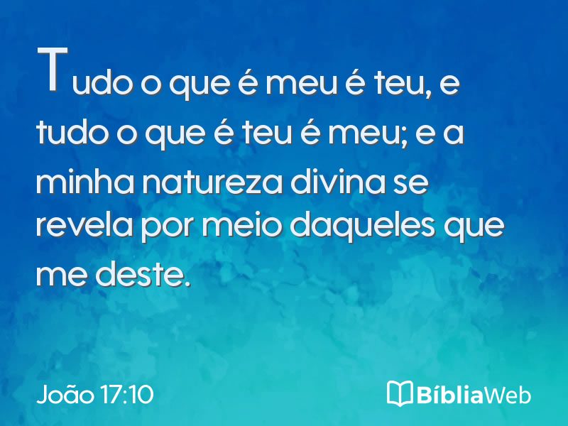 João 17:10 em imagem para compartilhar