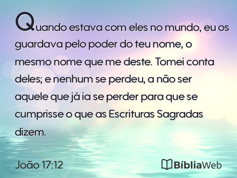 João 17:12 em imagem para compartilhar
