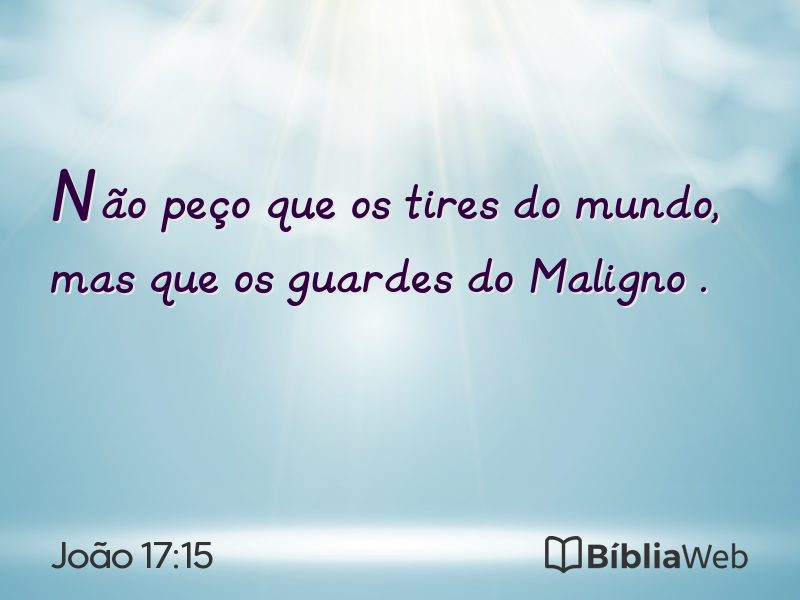 João 17:15 em imagem para compartilhar