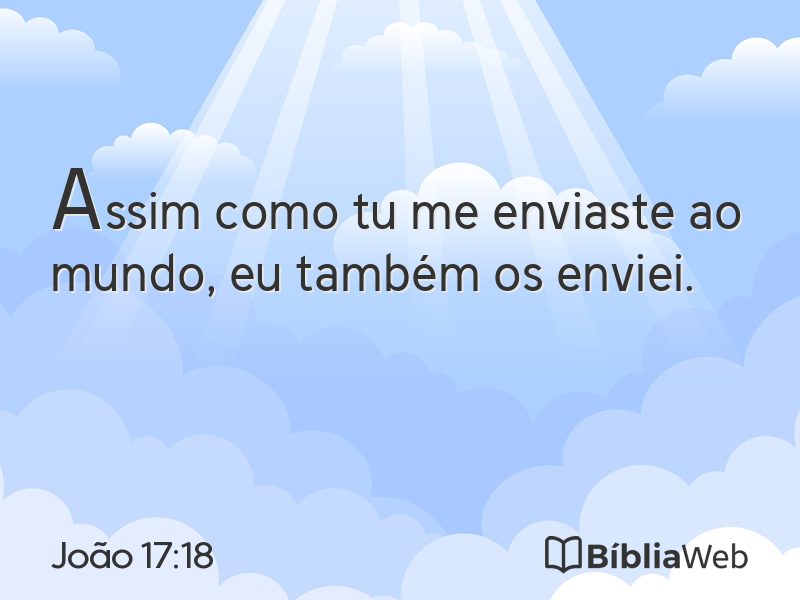 João 17:18 em imagem para compartilhar