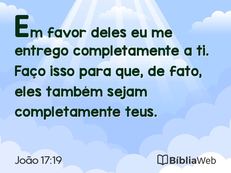 João 17:19 em imagem para compartilhar