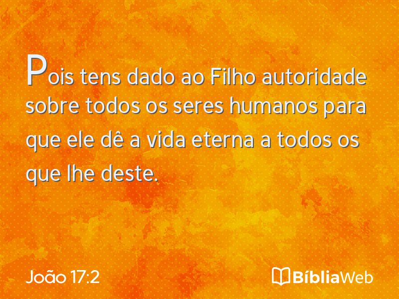 João 17:2 em imagem para compartilhar