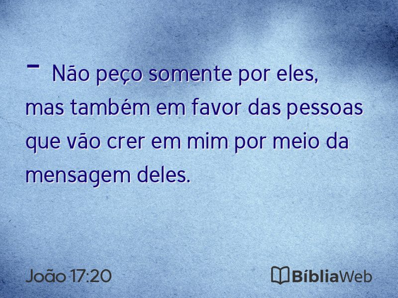 João 17:20 em imagem para compartilhar