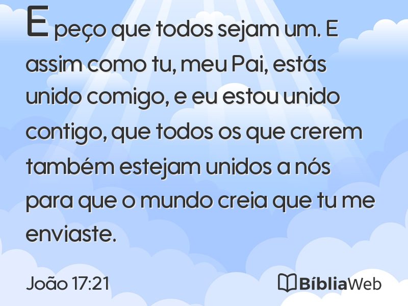 João 17:21 em imagem para compartilhar