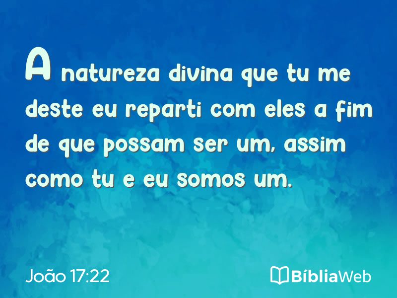 João 17:22 em imagem para compartilhar