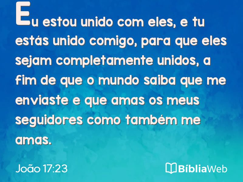 João 17:23 em imagem para compartilhar