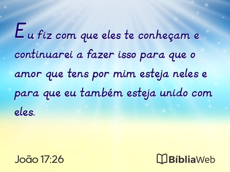 João 17:26 em imagem para compartilhar