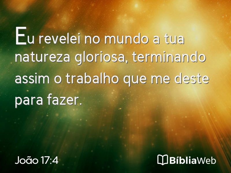 João 17:4 em imagem para compartilhar