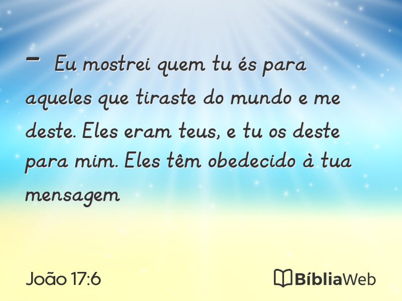 João 17:6 em imagem para compartilhar