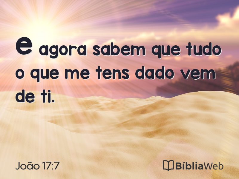 João 17:7 em imagem para compartilhar
