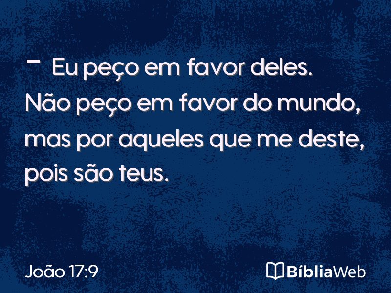 João 17:9 em imagem para compartilhar