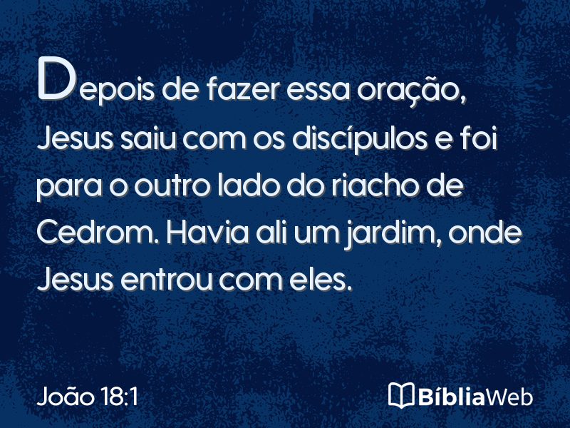 João 18:1 em imagem para compartilhar