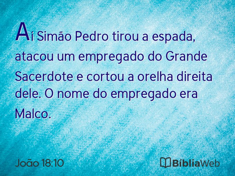 João 18:10 em imagem para compartilhar