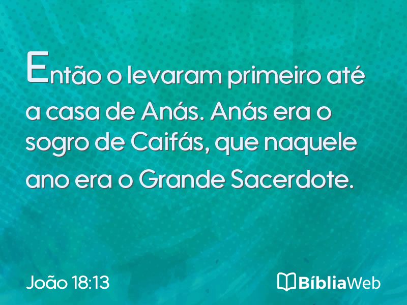 João 18:13 em imagem para compartilhar