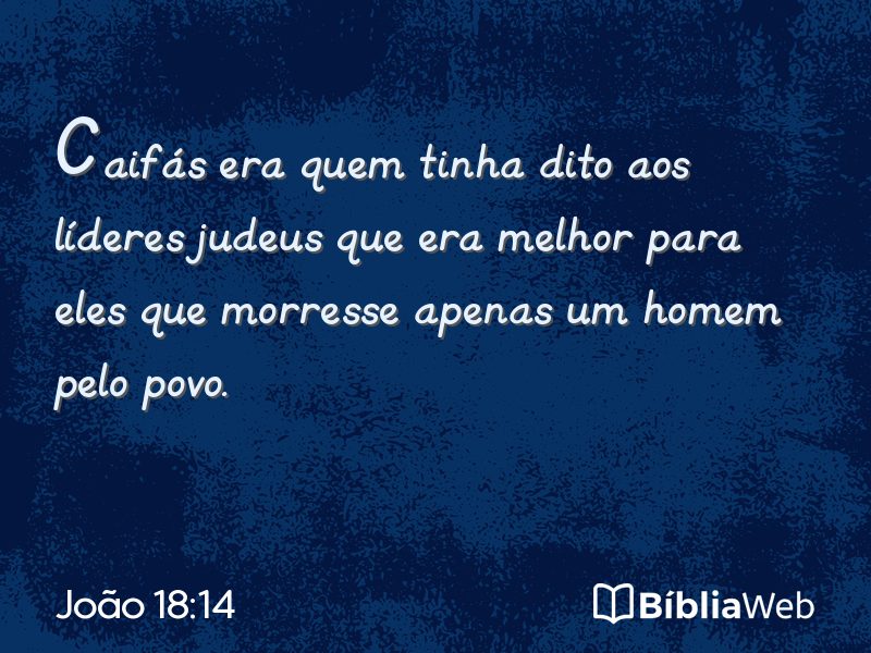 João 18:14 em imagem para compartilhar