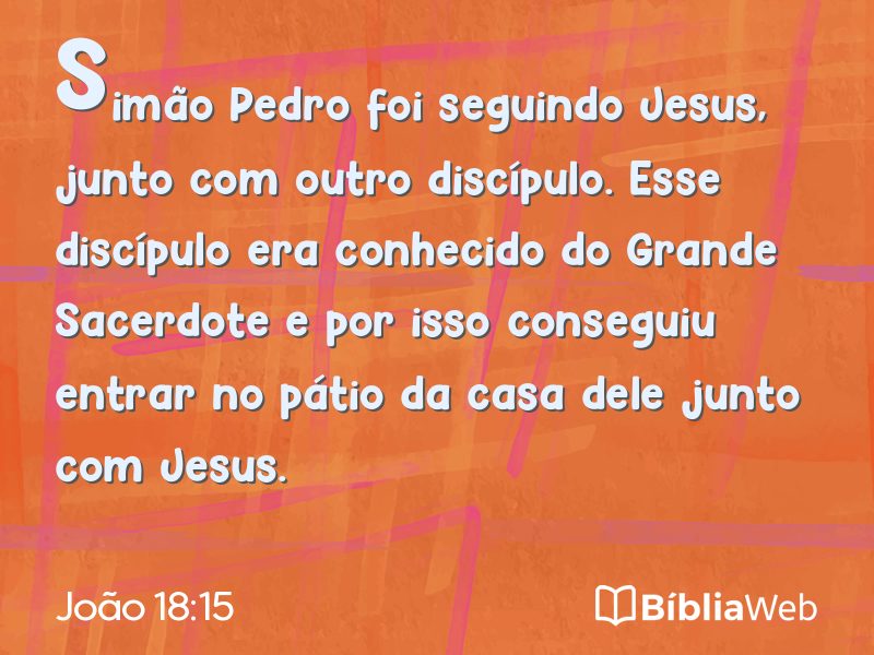 João 18:15 em imagem para compartilhar