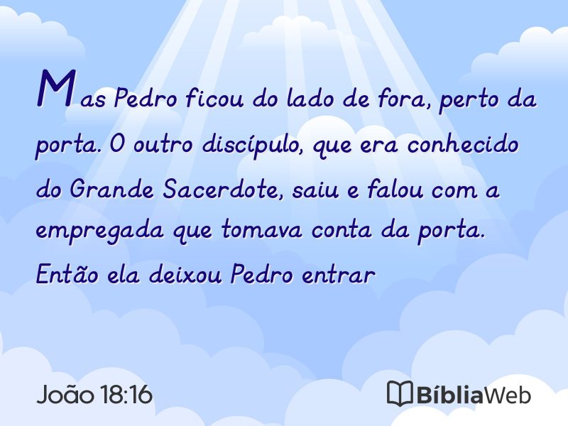 João 18:16 em imagem para compartilhar