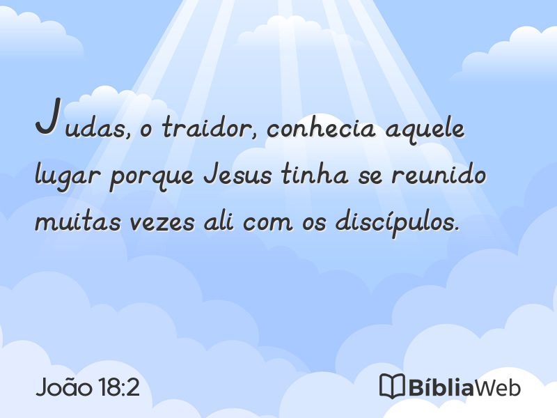 João 18:2 em imagem para compartilhar