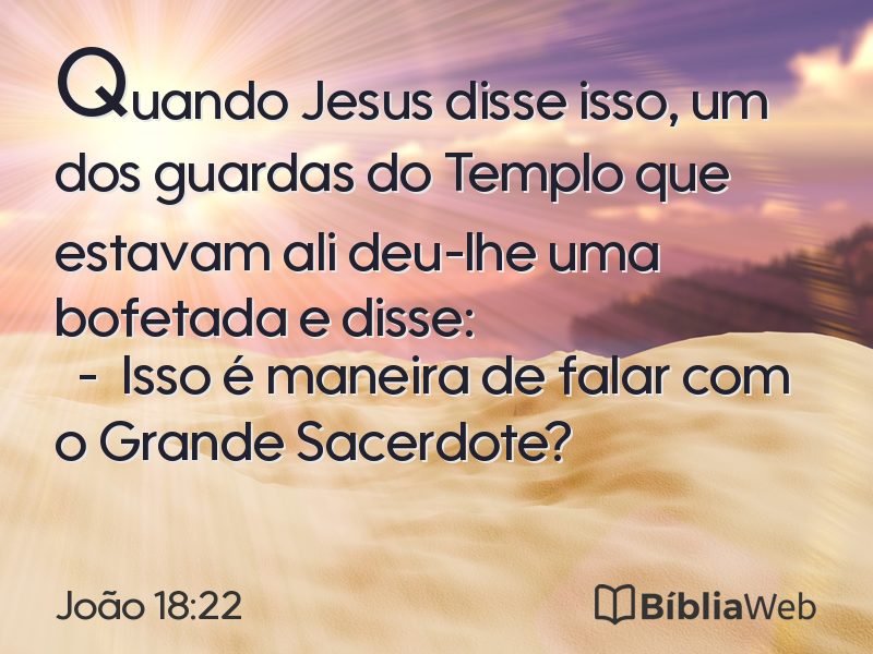 João 18:22 em imagem para compartilhar