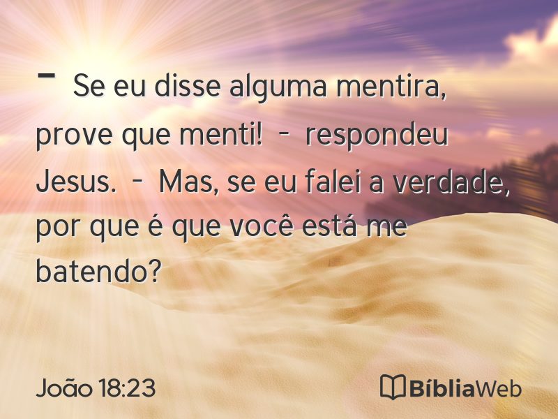 João 18:23 em imagem para compartilhar
