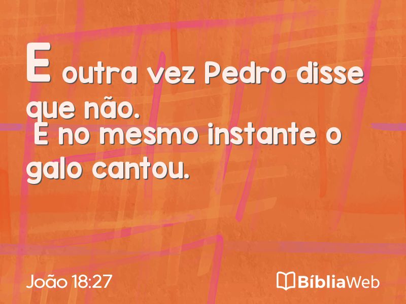 João 18:27 em imagem para compartilhar