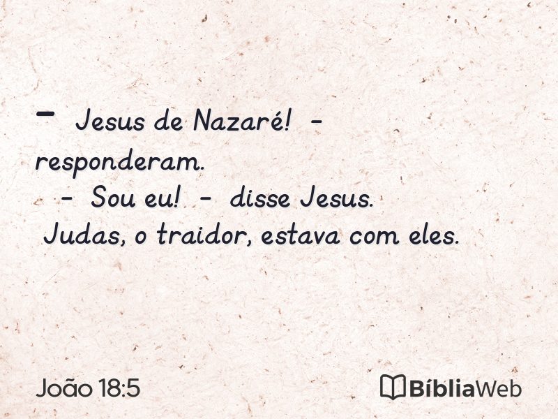 João 18:5 em imagem para compartilhar
