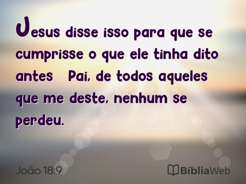 João 18:9 em imagem para compartilhar