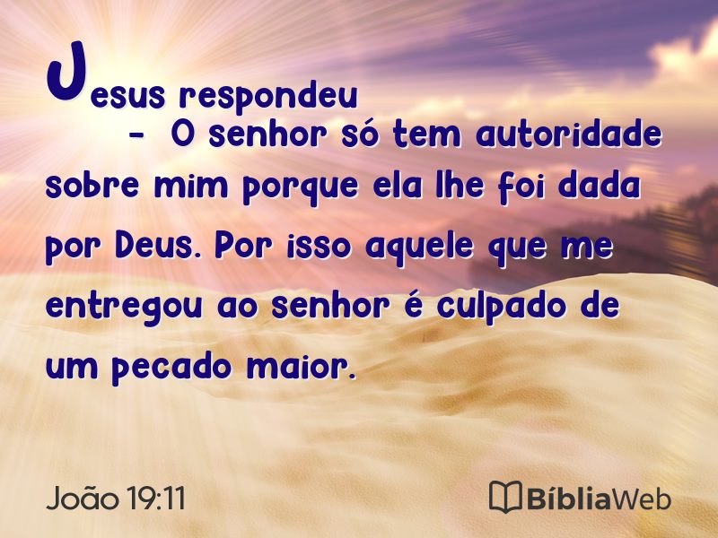 João 19:11 em imagem para compartilhar