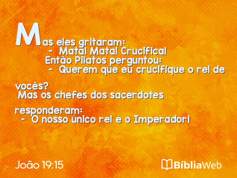 João 19:15 em imagem para compartilhar