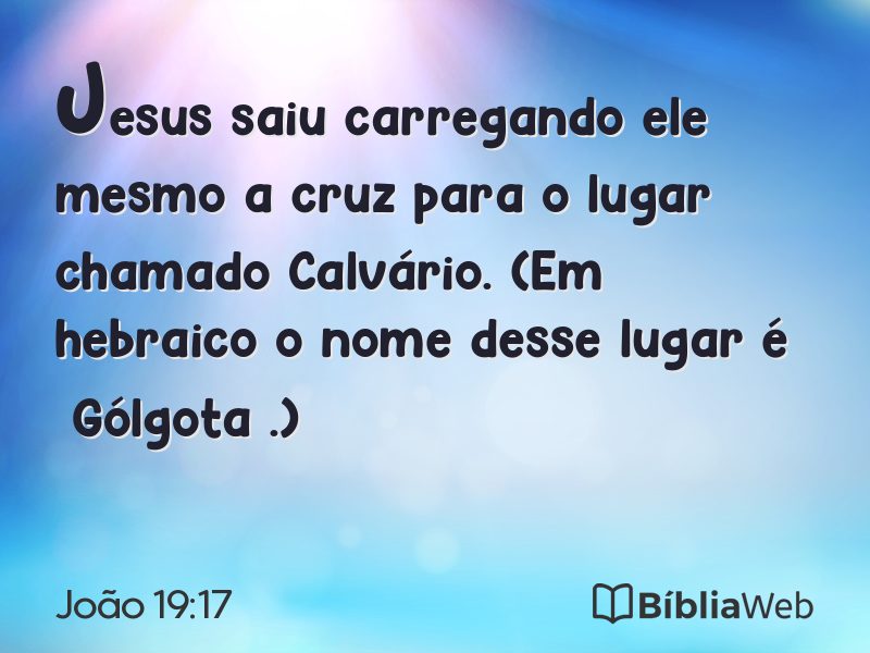 João 19:17 em imagem para compartilhar