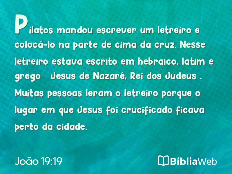 João 19:19 em imagem para compartilhar