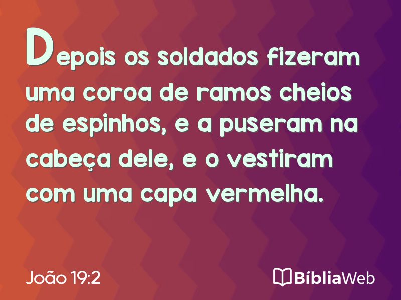 João 19:2 em imagem para compartilhar