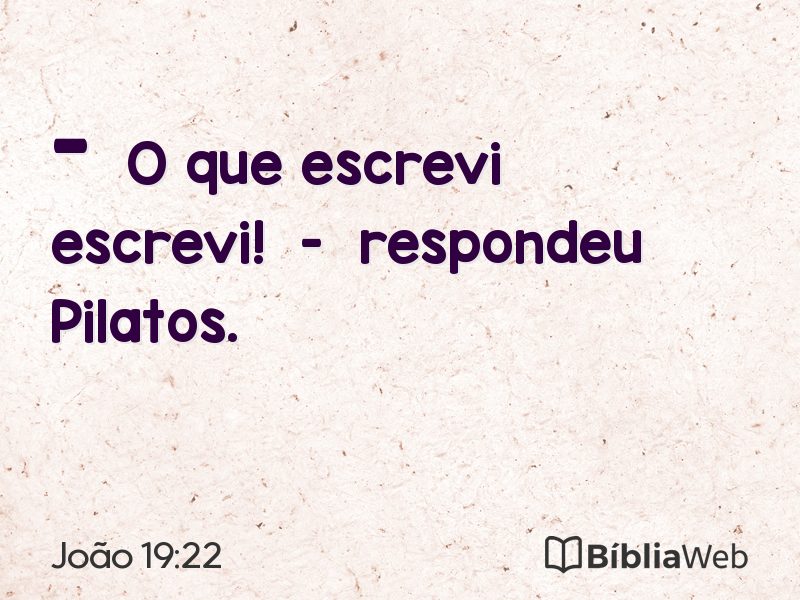 João 19:22 em imagem para compartilhar