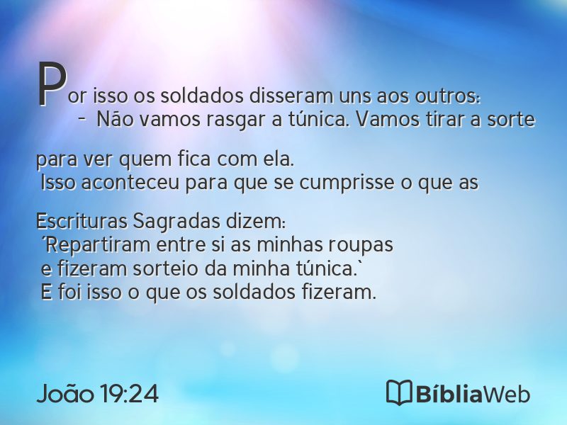 João 19:24 em imagem para compartilhar