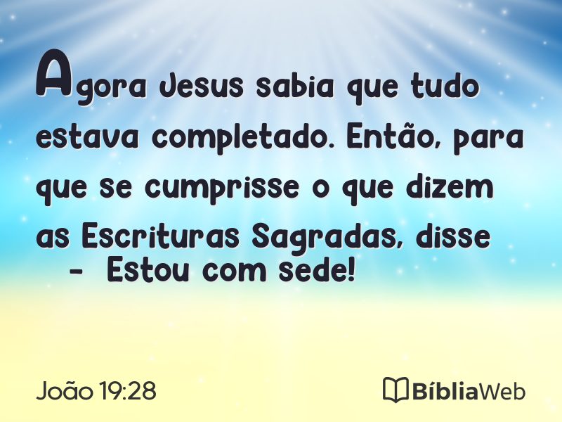 João 19:28 em imagem para compartilhar