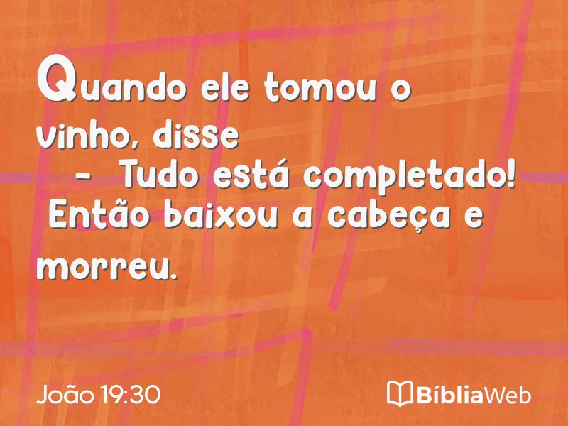 João 19:30 em imagem para compartilhar