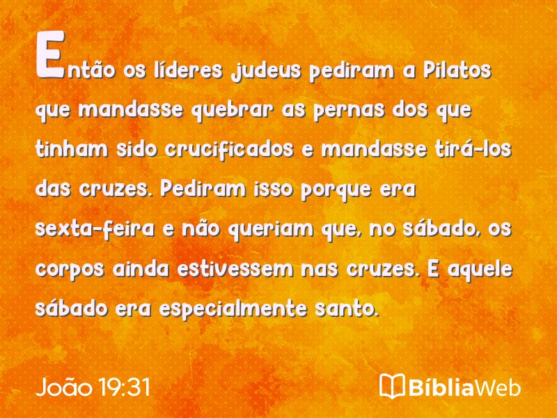 João 19:31 em imagem para compartilhar