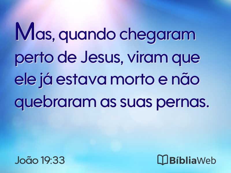 João 19:33 em imagem para compartilhar