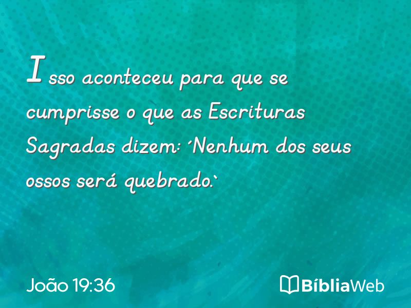 João 19:36 em imagem para compartilhar