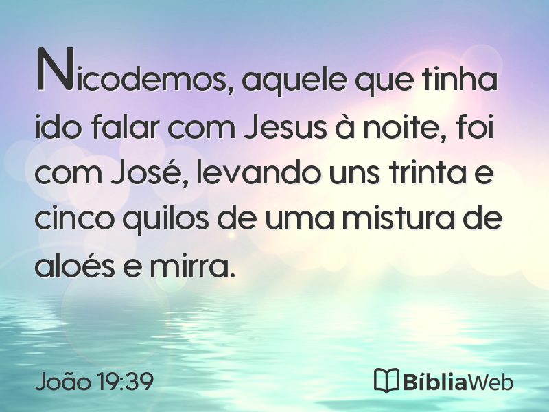 João 19:39 em imagem para compartilhar