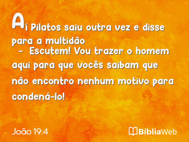 João 19:4 em imagem para compartilhar