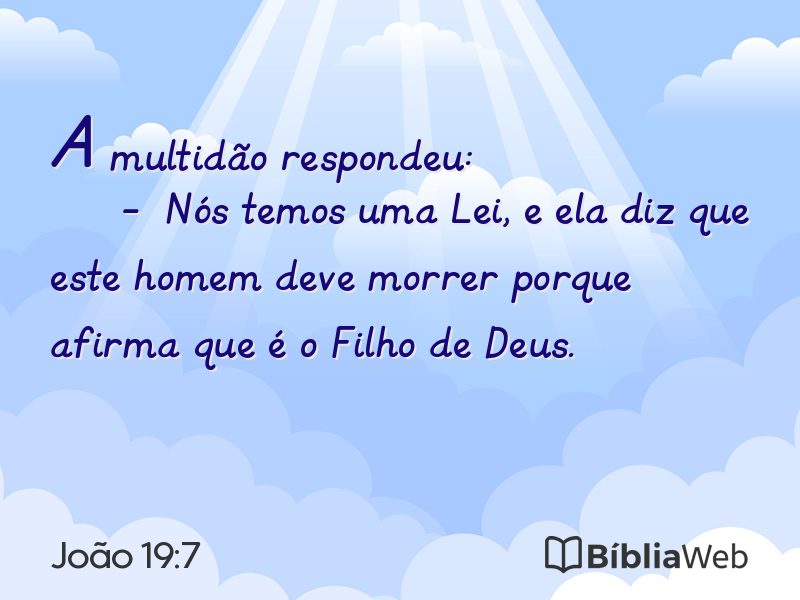 João 19:7 em imagem para compartilhar